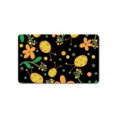 Ladybugs and flowers 3 Magnet (Name Card)