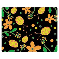 Ladybugs and flowers 3 Double Sided Flano Blanket (Medium) 