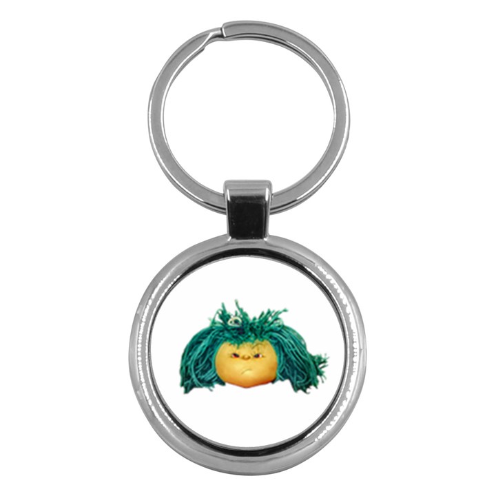 Angry Girl Doll Key Chains (Round) 