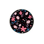 Pink ladybugs and flowers  Hat Clip Ball Marker (10 pack) Front