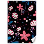 Pink ladybugs and flowers  Canvas 20  x 30   19.62 x28.9  Canvas - 1