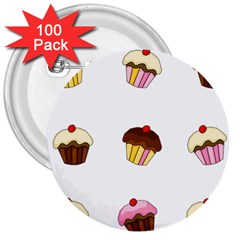 Colorful Cupcakes  3  Buttons (100 Pack)  by Valentinaart