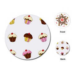 Colorful Cupcakes  Playing Cards (round) 