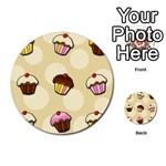 Colorful cupcakes pattern Multi-purpose Cards (Round)  Back 10