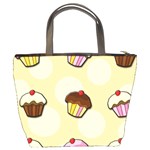 Colorful cupcakes pattern Bucket Bags Back