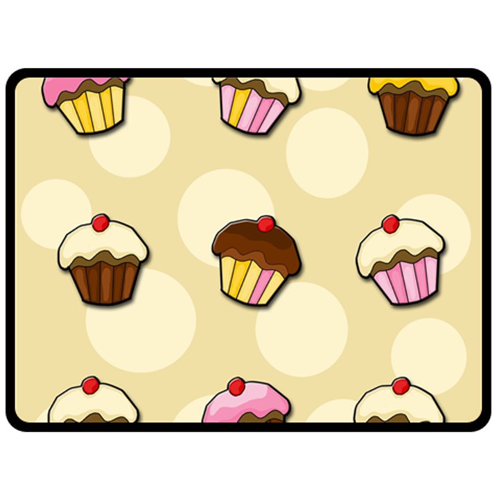 Colorful cupcakes pattern Fleece Blanket (Large) 