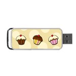 Colorful cupcakes pattern Portable USB Flash (Two Sides) Front