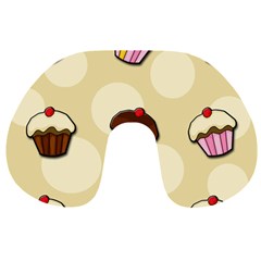 Colorful Cupcakes Pattern Travel Neck Pillows by Valentinaart