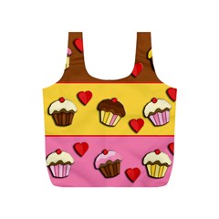 Love Cupcakes Full Print Recycle Bags (s)  by Valentinaart