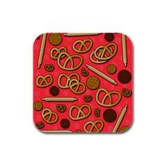 Bakery Rubber Square Coaster (4 Pack)  by Valentinaart