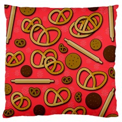 Bakery Large Cushion Case (one Side) by Valentinaart