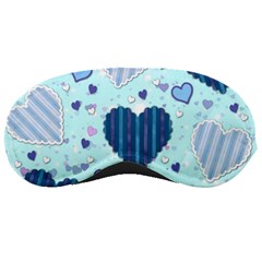 Light And Dark Blue Hearts Sleeping Masks by LovelyDesigns4U