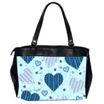 Light and Dark Blue Hearts Office Handbags (2 Sides)  Back