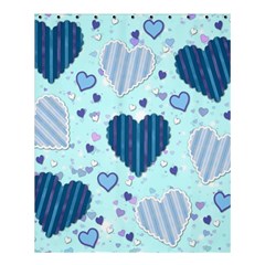 Light And Dark Blue Hearts Shower Curtain 60  X 72  (medium)  by LovelyDesigns4U