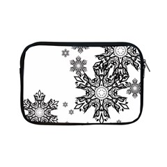 Beautiful Black Ans White Snowflakes Apple Ipad Mini Zipper Cases