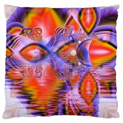 Crystal Star Dance, Abstract Purple Orange Standard Flano Cushion Case (two Sides) by DianeClancy