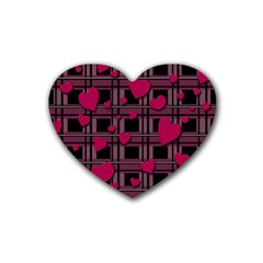 Harts Pattern Heart Coaster (4 Pack)  by Valentinaart