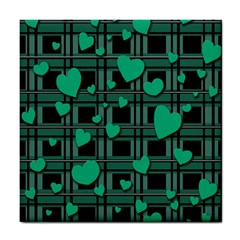 Green Love Tile Coasters by Valentinaart