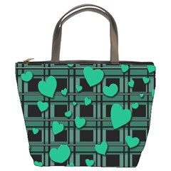 Green Love Bucket Bags by Valentinaart