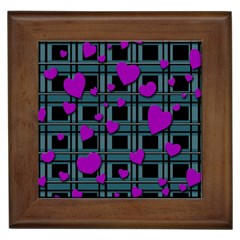 Purple Love Framed Tiles by Valentinaart