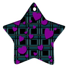 Purple Love Ornament (star)  by Valentinaart