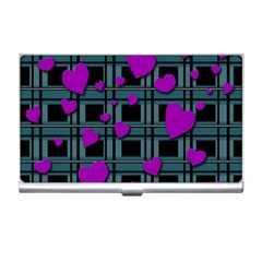 Purple Love Business Card Holders by Valentinaart