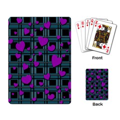 Purple Love Playing Card by Valentinaart