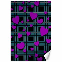 Purple Love Canvas 24  X 36  by Valentinaart