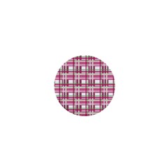 Pink Plaid Pattern 1  Mini Buttons by Valentinaart