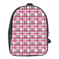 Pink Plaid Pattern School Bags(large)  by Valentinaart