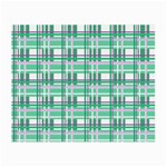 Green plaid pattern Small Glasses Cloth (2-Side) Front