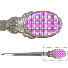 Purple Plaid Pattern Letter Openers