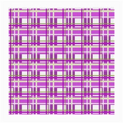 Purple Plaid Pattern Medium Glasses Cloth (2-side) by Valentinaart