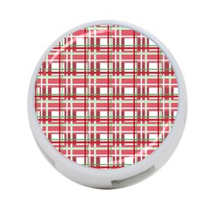 Red Plaid Pattern 4-port Usb Hub (two Sides)  by Valentinaart