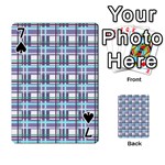 Decorative plaid pattern Playing Cards 54 Designs  Front - Spade7