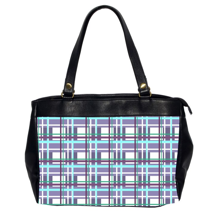 Decorative plaid pattern Office Handbags (2 Sides) 