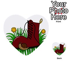 Boot In The Grass Multi-purpose Cards (heart)  by Valentinaart