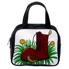 Boot In The Grass Classic Handbags (one Side) by Valentinaart