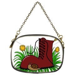 Boot In The Grass Chain Purses (one Side)  by Valentinaart