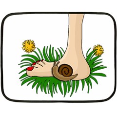 Barefoot In The Grass Double Sided Fleece Blanket (mini)  by Valentinaart