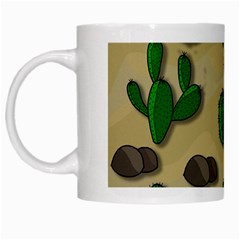 Cactuses White Mugs by Valentinaart