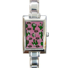 Cactuses 2 Rectangle Italian Charm Watch by Valentinaart