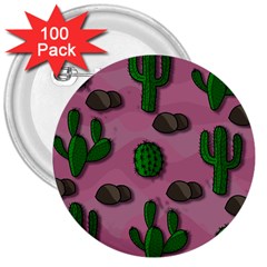 Cactuses 2 3  Buttons (100 Pack)  by Valentinaart