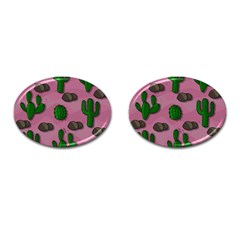 Cactuses 2 Cufflinks (oval) by Valentinaart