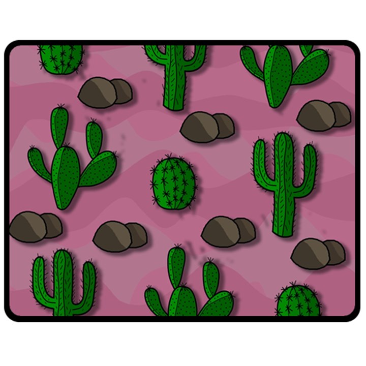 Cactuses 2 Double Sided Fleece Blanket (Medium) 