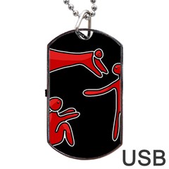 People Dog Tag USB Flash (Two Sides) 