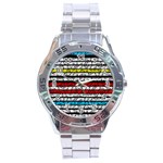 Simple colorful design Stainless Steel Analogue Watch Front