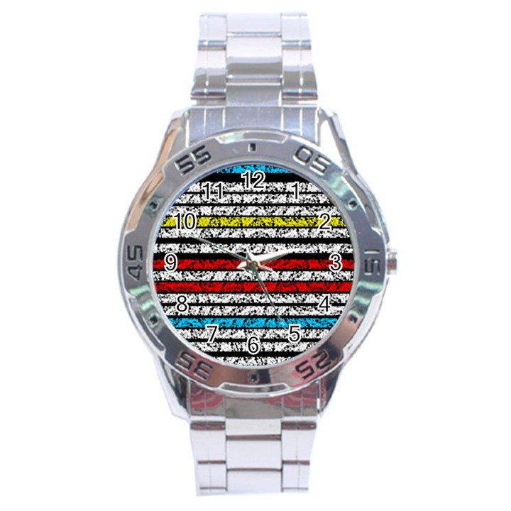 Simple colorful design Stainless Steel Analogue Watch