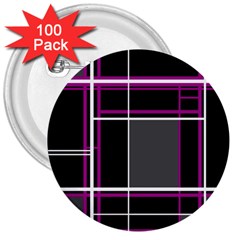 Simple Magenta Lines 3  Buttons (100 Pack)  by Valentinaart