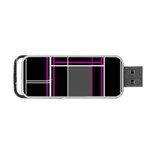 Simple magenta lines Portable USB Flash (One Side) Front